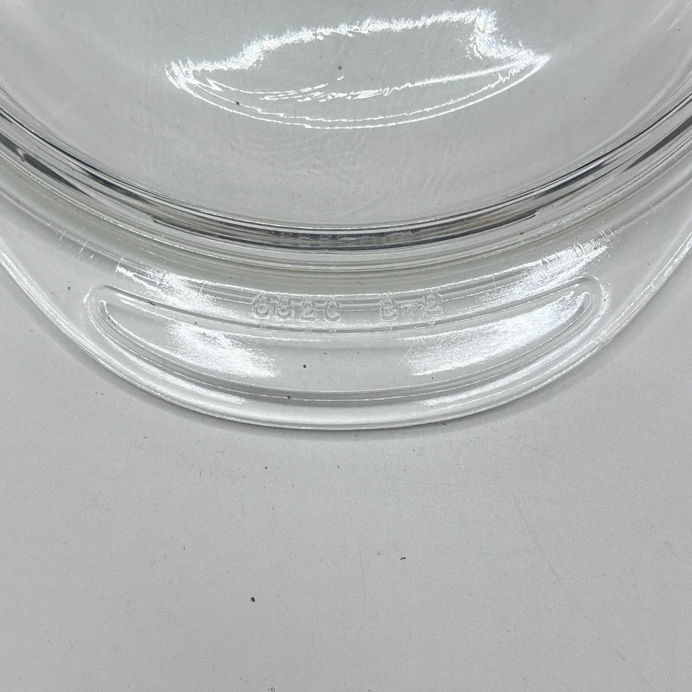 Pyrex Replacement Lid 682-C B-2 Clear Glass Round Casserole Cover with Handles